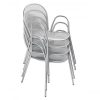 ronda extended steel mesh arm chair stacked